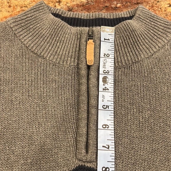 CHAPS Men’s XXL Sweater 100% Cotton, Long Sleeves, Gray/Navy, EUC - Picture 5 of 13